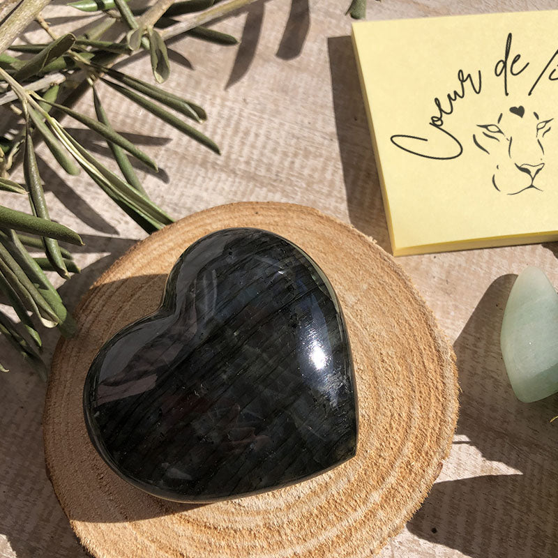 Coeur en Labradorite